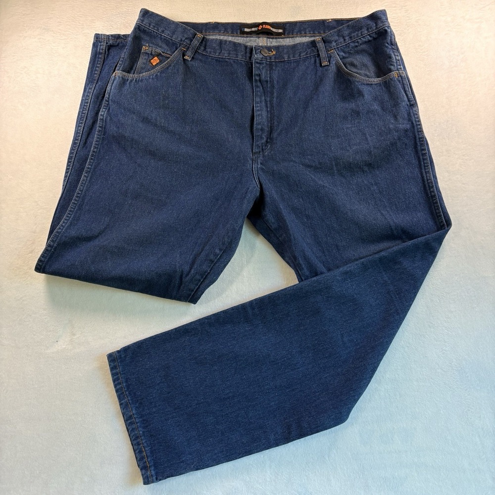 Wrangler FR Jeans Mens 42x32 Regular Fit Lightweight Denim Work Flame Resistant